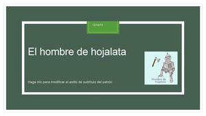 El hombre de hojalata