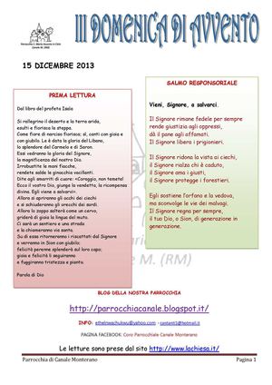 III Domenica di Avvento
