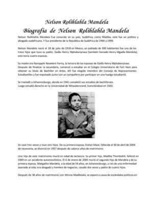 Trabajo - Nelson Mandela ( Madiba ).