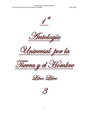 1a Antologia por la Tierra y el Hombre Libro 3