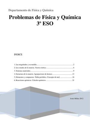 ACTIVIDADES DE FÍSICA Y QUÍMICA 3º ESO