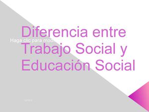 Diferencia entre Trabajo Social y Educación Social