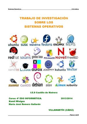 Trabajo sobre los Sistemas Operativos