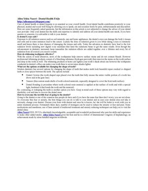 Allen Yekta Nazeri - Dental Health FAQs