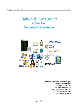 Trabajo sobre los Sistemas Operativos