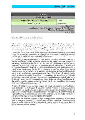 Material Programa Leer con Todo - 6º Grado