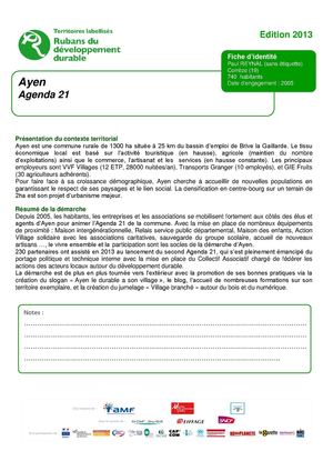 Fiche Agenda 21 ruban du DD