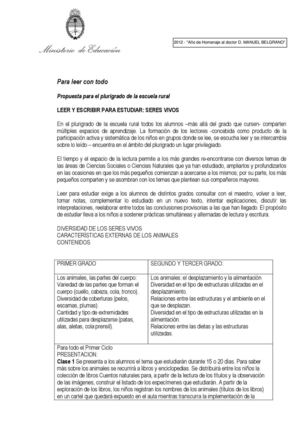 Plurigrado - Secuencia Rural - Seres Vivos