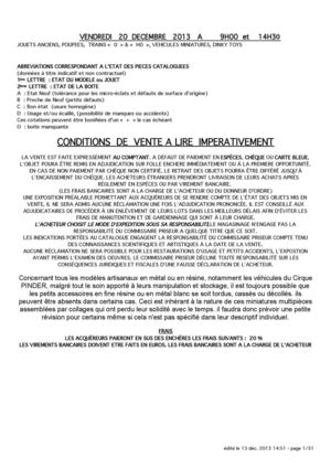 VENTE DE DINKY TOYS ET JOUETS ANCIENS 20-12-2013 