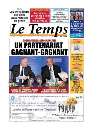 Le Temps d'Algérie Edtion du Mardi 17 Décembre 2013