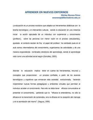 APRENDER EN NUEVOS ENTORNOS