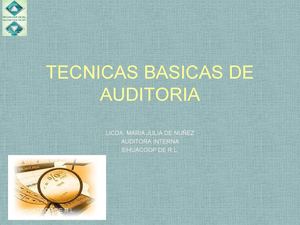 TECNICAS BASICAS DE AUDITORIA