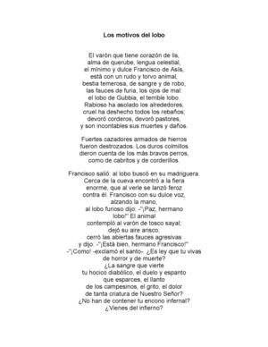 Los Motivos del Lobo By Ruben Dario 