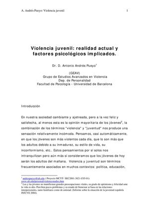 Violencia juvenil