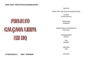 HISTÓRIA EM QUADRINHOS - PROJETO CALÇADA LIMPA