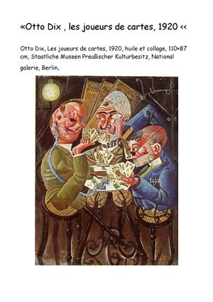 Les joueurs de cartes, d'Otto dix.