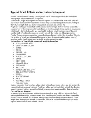 Calaméo - Types of Israeli T-Shirts and current market