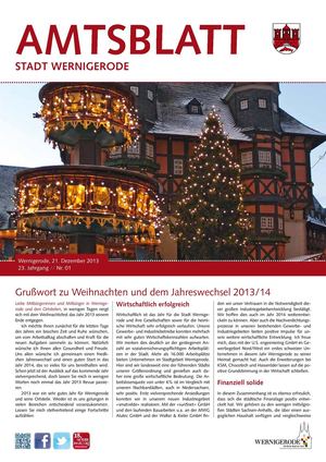 Amtsblatt Stadt Wernigerode 01 - 2014