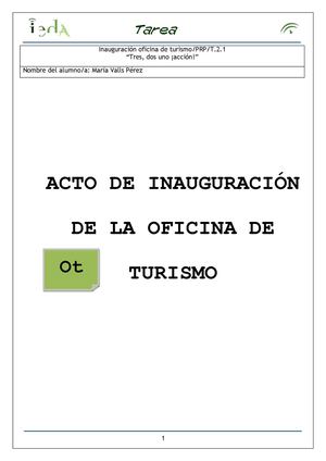 Inauguración Oficina Turismo