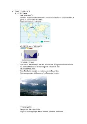 CLIMAS TEMPLADOS Y FRÍOS