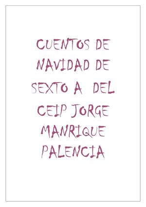 Cuentos de navidad del Jorge Manrique