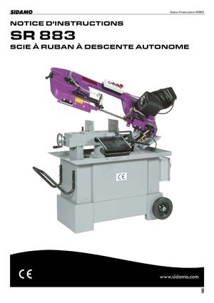 Notice instructions scies à ruban SIDAMO SR883