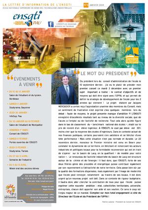 newsletter de l'ENSGTI - décembre 2013