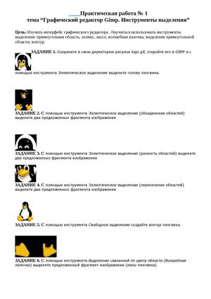 Практическая работа 1 Инструменты выделения