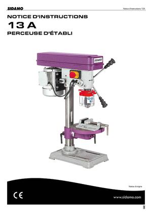 Notice instructions perceuse SIDAMO 13A