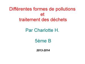 pollutions et déchets