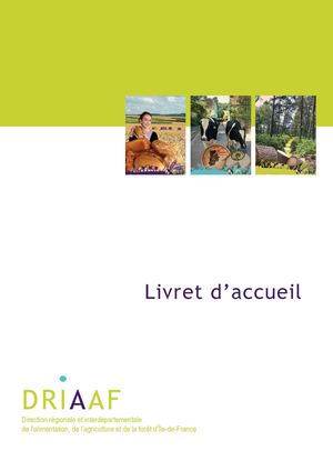 Livret d'accueil du nouvel arrivant à la DRIAAF