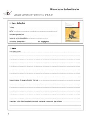 FICHA ROBINSON CRUSOE