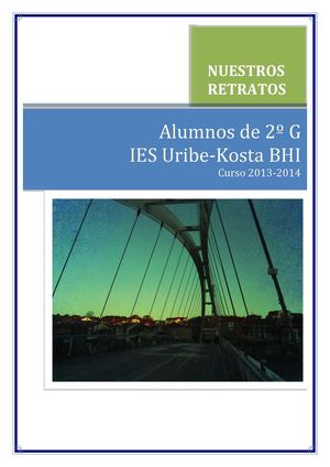 Retratos de 2º G (IES Uribe-Kosta BHI) (Curso 2013/2014)