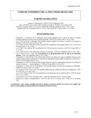 Code de commerce Décembre 2013