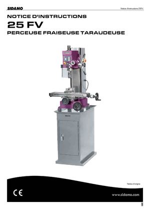 Notice instructions perceuse SIDAMO 25FV