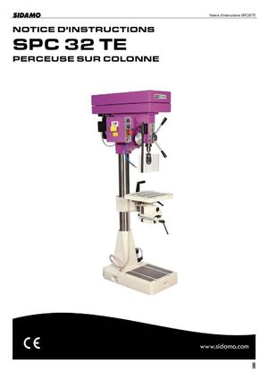 Notice instructions perceuse SIDAMO SPC32TE