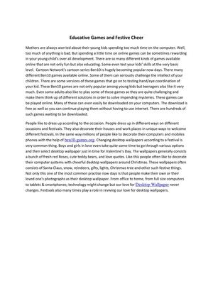 Ben 10 Games And Desktop Wallpaper