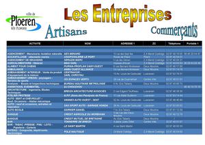 Annuaire des artisans et commerçants