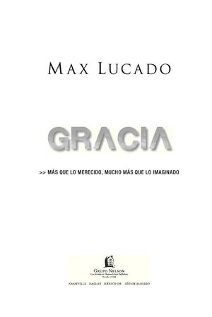 GRACIA - Max Lucado