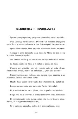 SABIDURÍA E IGNORANCIA