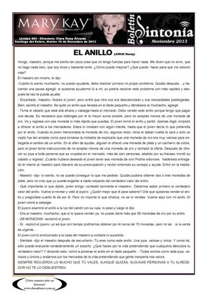 Boletín Noviembre 2013 - Unidad 403 Sintonía - Mary Kay - Santiago del Estero