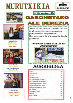 Gabonetako ale berezia