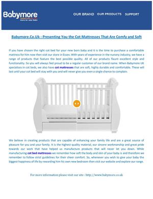 large cot bed mattress