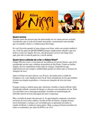 PROJETO "ALDEIA NISSI"