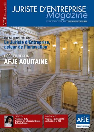 Juriste d'Entreprise Magazine - Décembre 2013