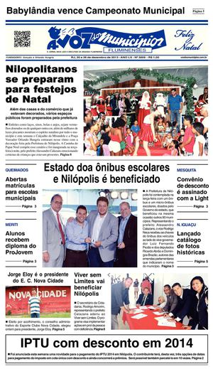 Voz dos Municípios – RJ, 20 a 26 de Dezembro de 2013 Nº 3009