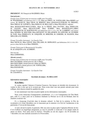 Procès verbal du conseil municipal du 21 novembre 2013 et annexes