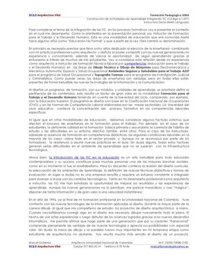 Construcción de Actividades de Aprendizaje Integrando TIC