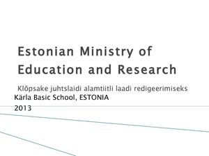 Estonian Ministry of Education and Research
