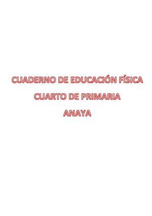 EDUCACION FÍSICA CUARTO ANAYA